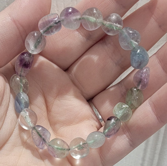 Fluorite rock bead