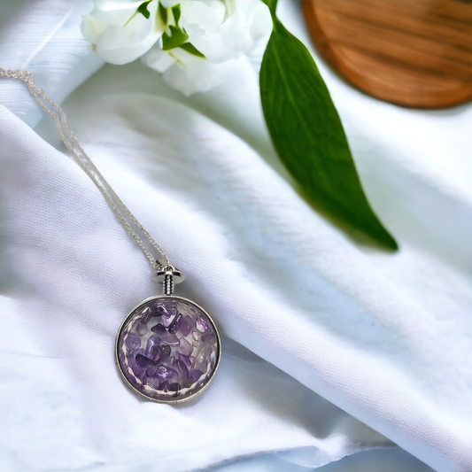 Faceted Amethyst Necklace